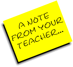 note from your teacher